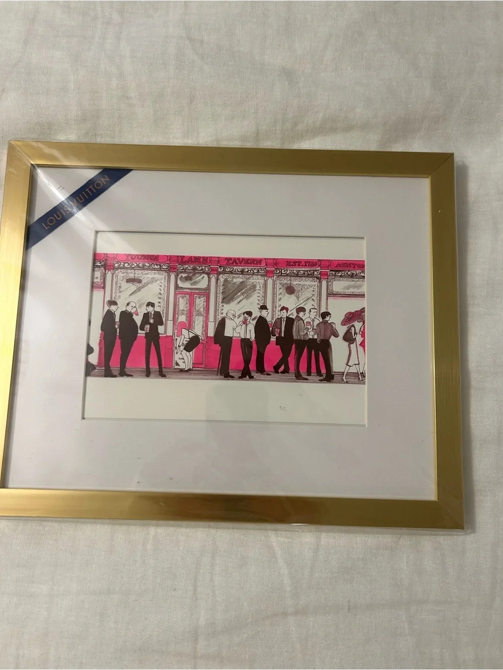 “London” Louis Vuitton X Ruben Toledo Authentic Framed Art